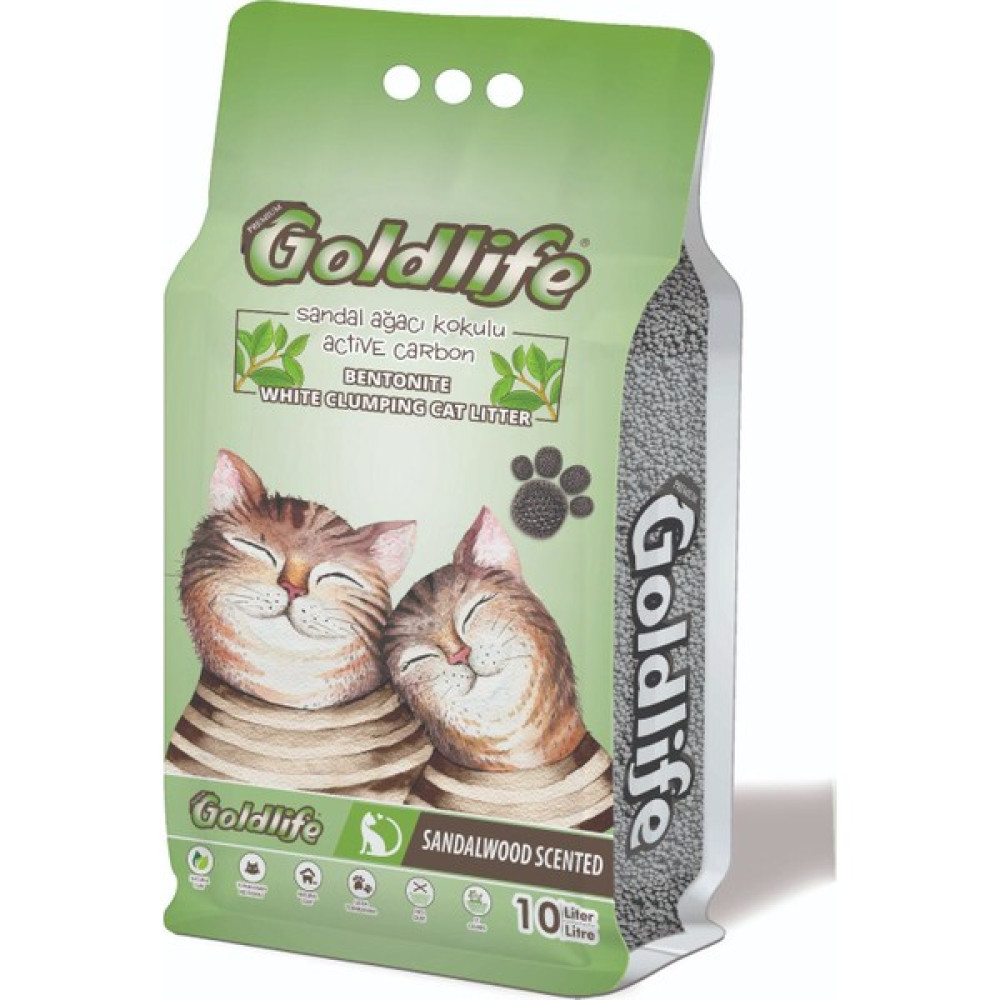 Gold Life Kedi Kumu 10 lt Active Carbon Sandal Ağacı Kokulu Bentonit Evcil Hayvan Ürünleri Fiyatı