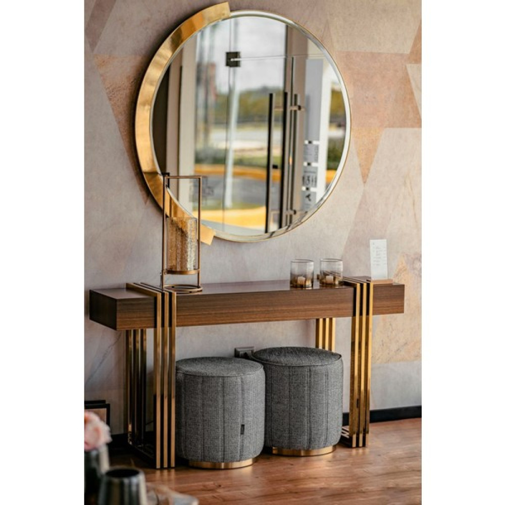 Gold Metal Luxury Dresuar,Metal Üzerine Sarı Eskitme Ayak Ve Ahşap Tabla Dresuar / Makyaj Masası Fiyatı
