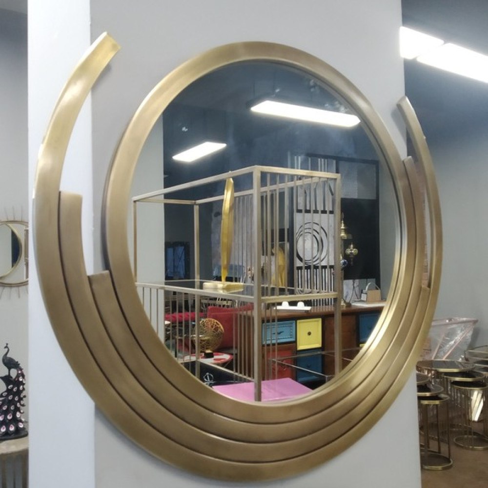 Gold Metal Yett Duvar Aynası,Eskitme Metal Dresuar / Makyaj Masası Fiyatı