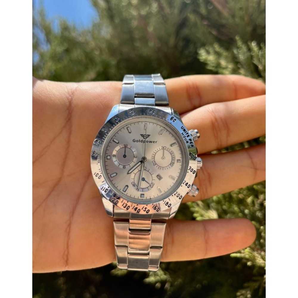 Gold Power Rolex Model Çelik Lüks Kordon Erkek Kol Saati - Gümüş - Beyaz Kol Saatleri Fiyatı