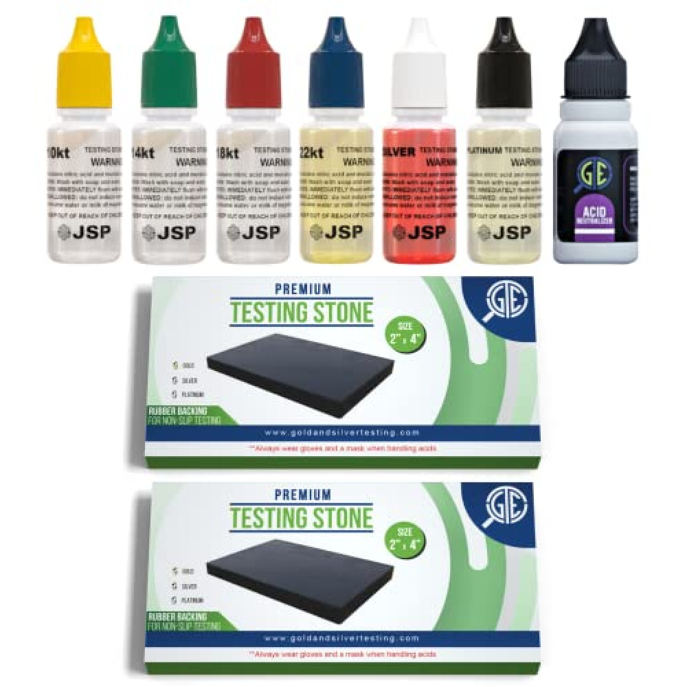 Gold Silver Jewelry Tester Appraisal Kit 10K 14K 18K 22K 24K Platinum Palladium Test Precious Metals 999 925 Scrap