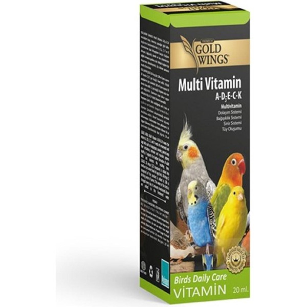 Gold Wings Premium Multi Vitamin A-D3-E-C-K (Tüy Oluşum Destek) 20CC Oto Boyaları Fiyatı