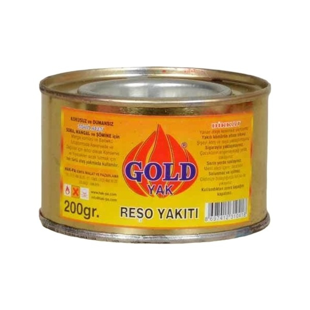 Gold Yak 200 ml Teneke Kutu Jel Reşo Yakıtı 1 Adet Fabrikadan Direk Gönderim Mangal Soba Tutuşturucu Orjinal Ürün Oto Boyaları Fiyatı