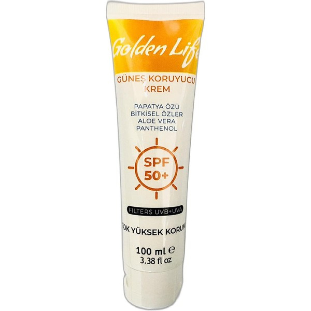 Golden Life Güneş Koruyucu Krem Spf 50+ 100ML Güneş Kremleri ve Losyonları Fiyatı