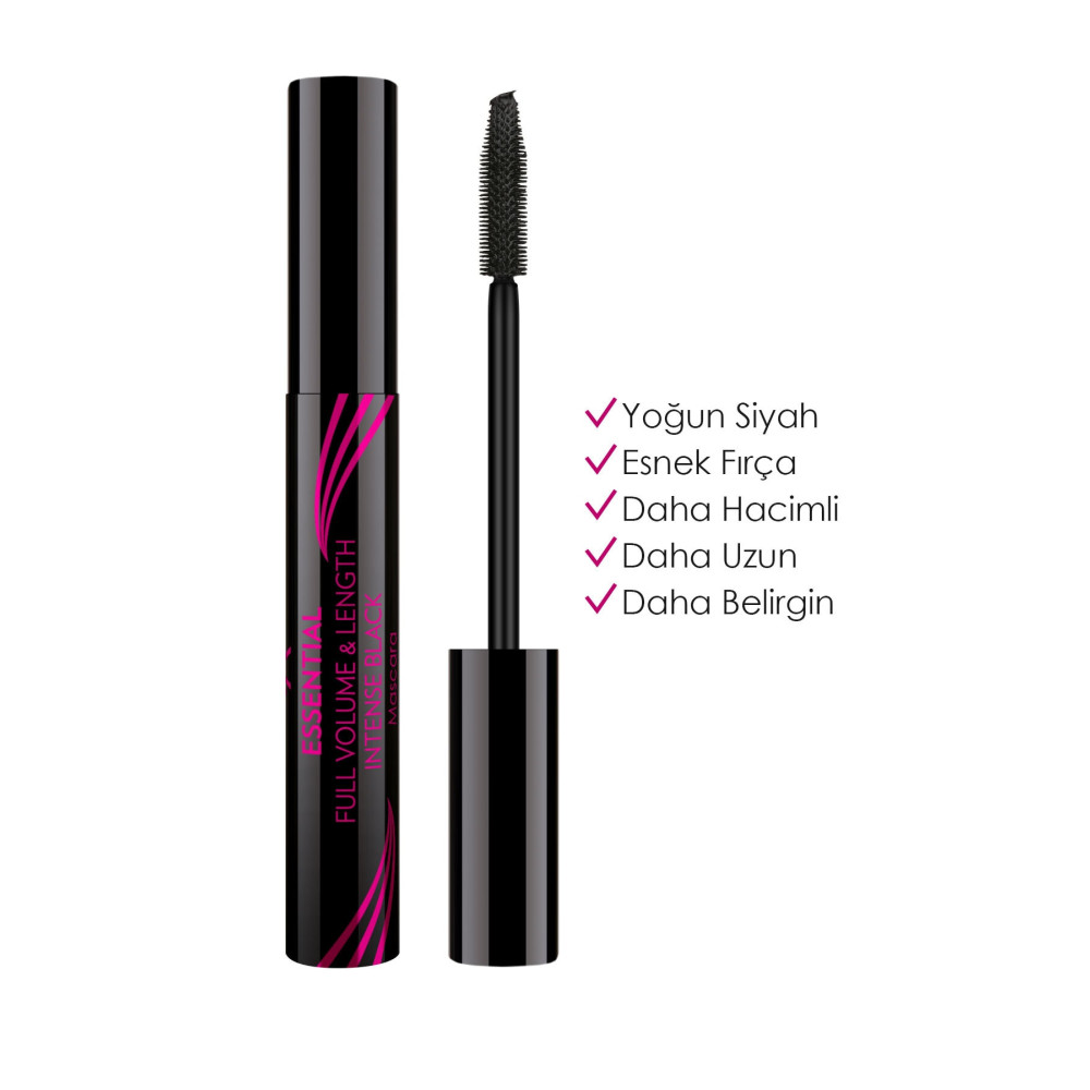 Golden Rose Essential Full Volume&lenght Mascara - Intense Black - Hacim Veren Maskara Rimeller / Maskaralar Fiyatı