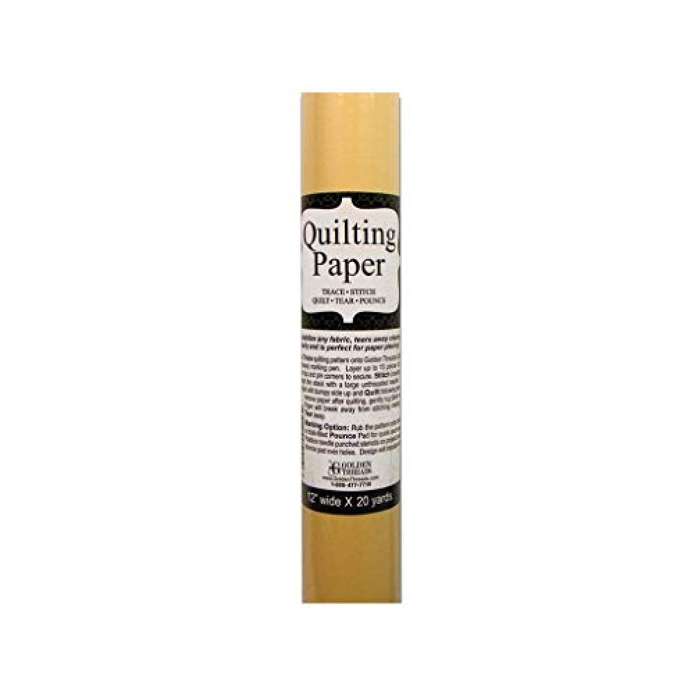 Golden Threads Quilting Paper 20ydx12, Yellow, Standard