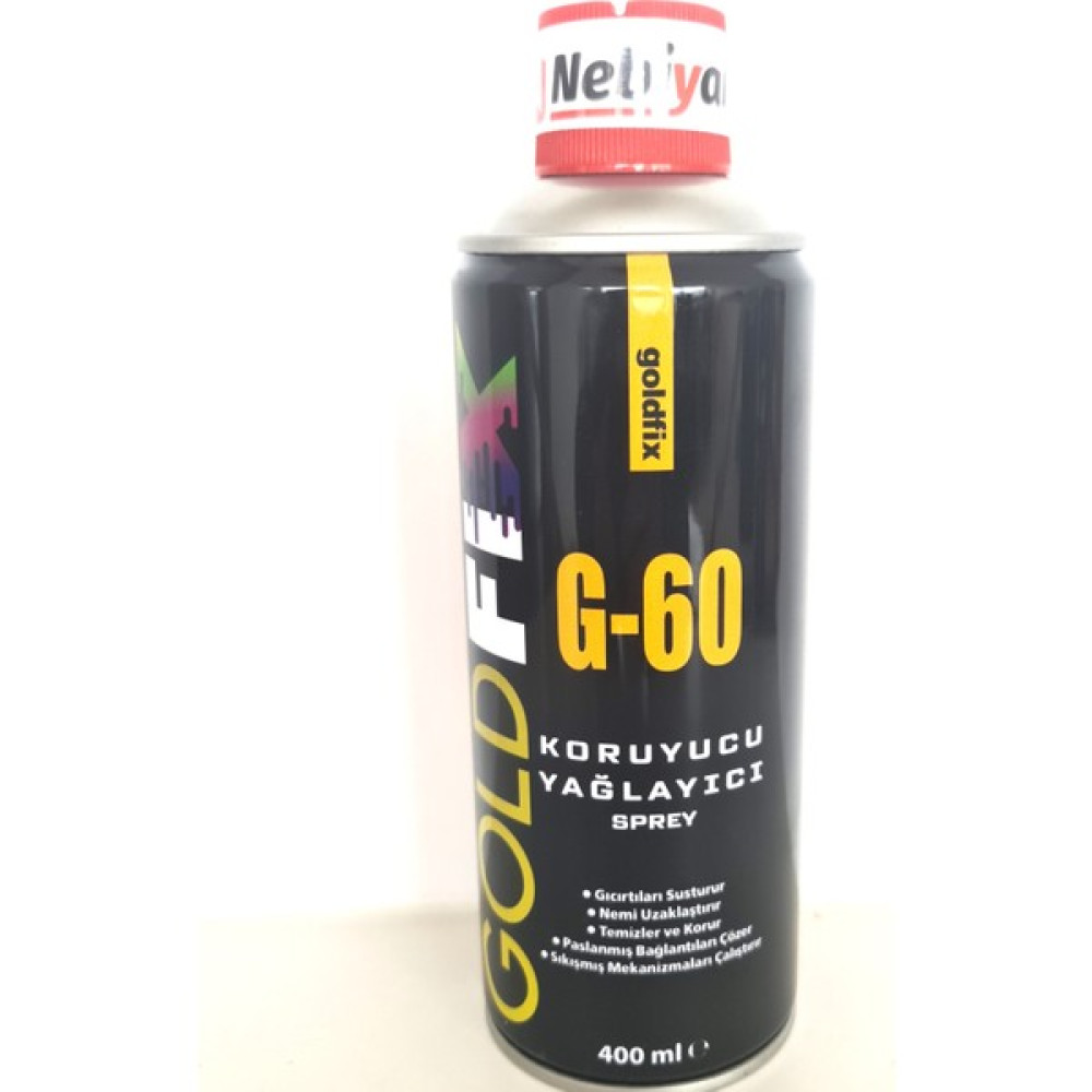 Goldfix Nebiyan G-60 Koruyucu, Pas Sökücü ve Yağlayıcı Yağlayıcı Sprey 1 Adet 400ML Bakım Spreyleri Fiyatı
