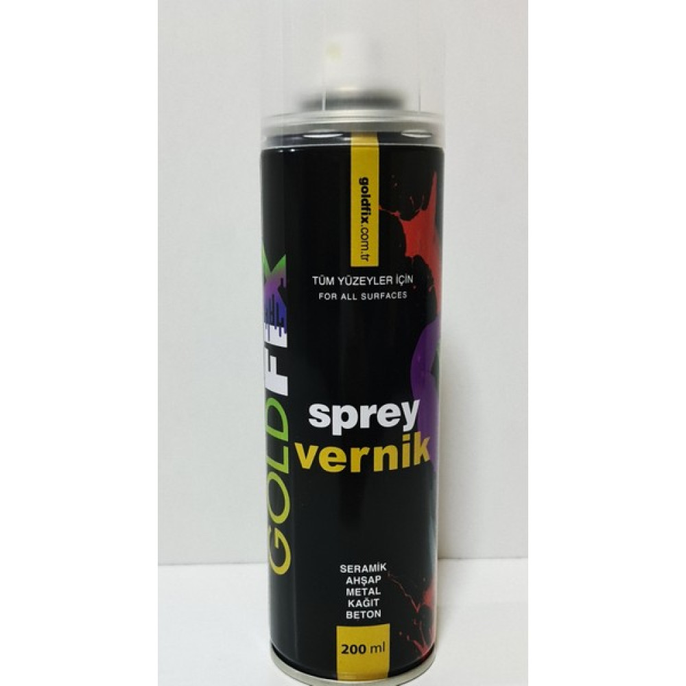Goldfix Parlak Şeffaf Sprey Vernik 200ML Boya Malzemeleri Fiyatı