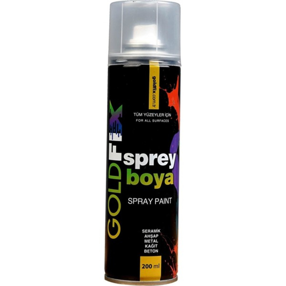 Goldfix Sprey Boya Mat Siyah 200ML Boya Malzemeleri Fiyatı