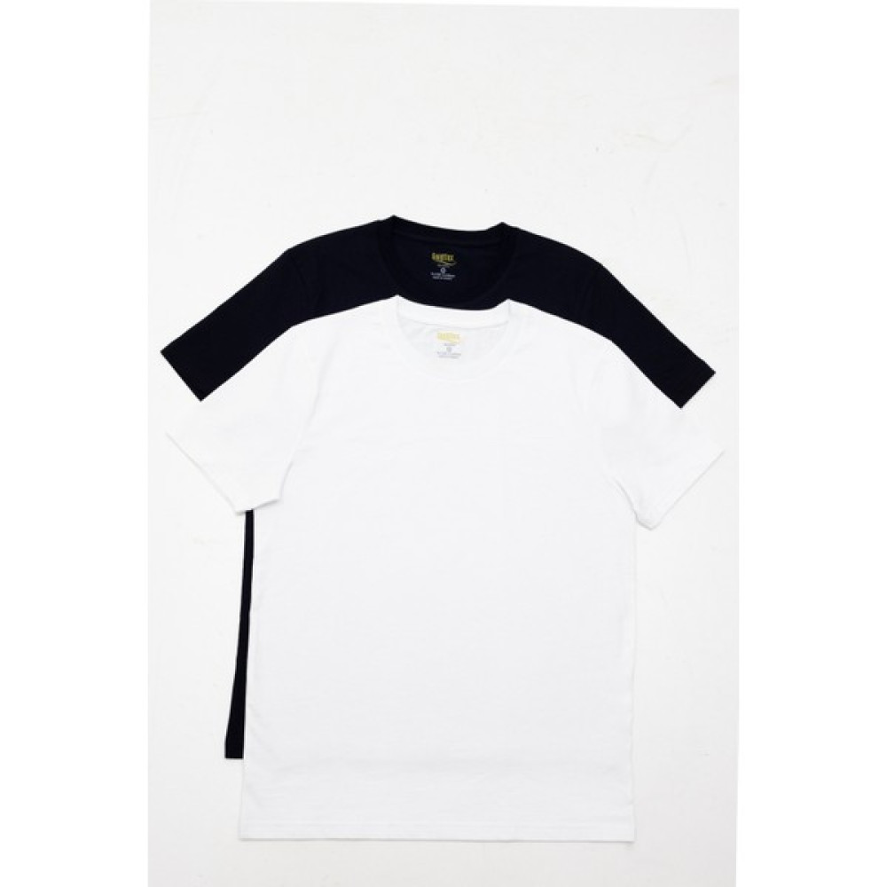 Goldflex Erkek Siyah-beyaz Slim Fit Dar Kesim Bisiklet Yaka %100 Pamuk 2 adet Tişört Paket Erkek T-shirt Fiyatı