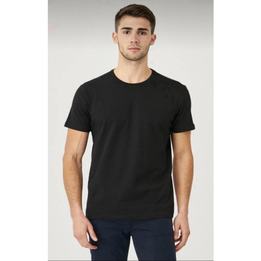 Goldflex Erkek Siyah Pamuk Slim Fit Dar Kesim Bisiklet Yaka Kısa Kollu Tişört Erkek T-shirt Fiyatı