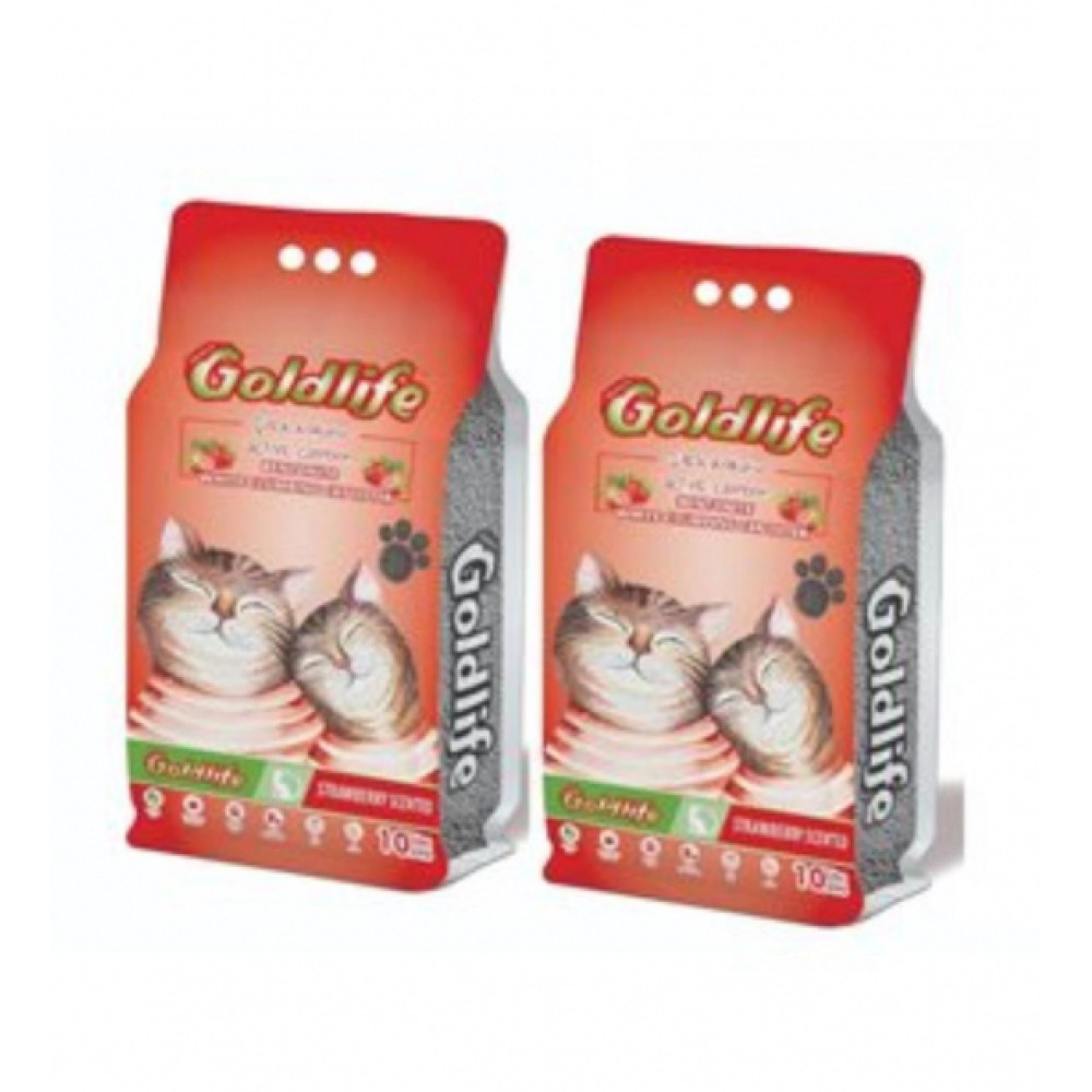 Goldlife Active Carbonlu Cilek Kokulu Kedi Kumu 10Lt.x 2Adet Evcil Hayvan Ürünleri Fiyatı