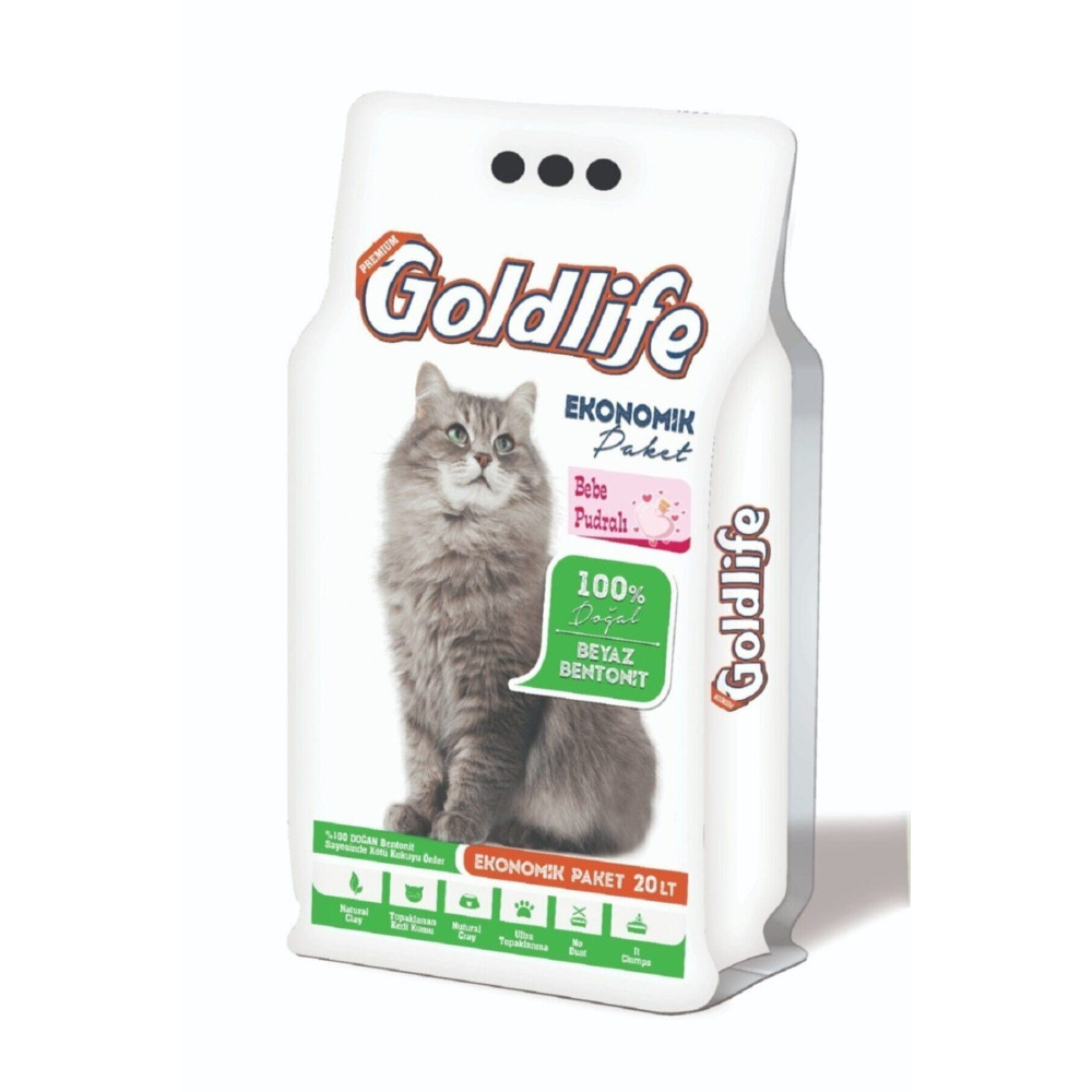 Goldlife Ekonomik Paket Bebe Pudra Kokulu Kedi Kumu 20 Lt Ince Taneli Evcil Hayvan Ürünleri Fiyatı