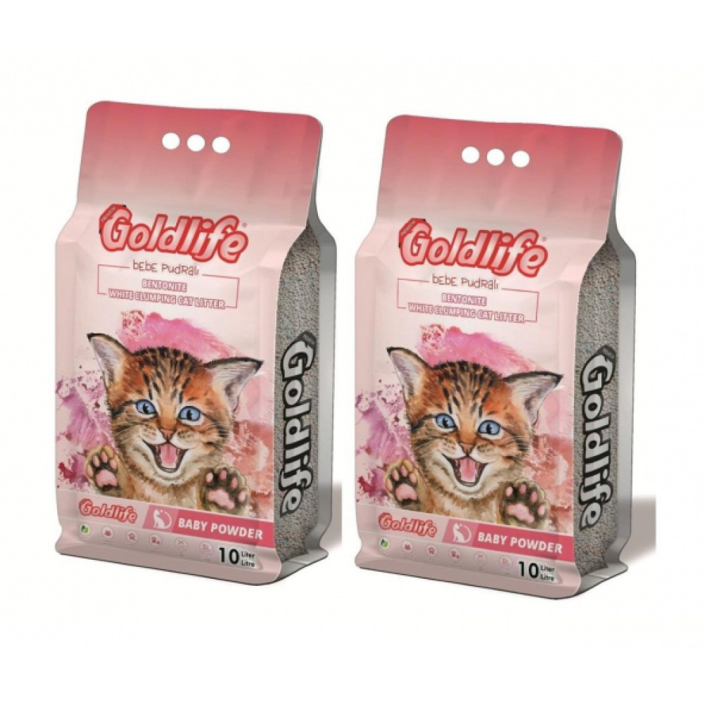 Goldlife Premium Bebe Pudrali Kedi Kumu 10 Lt X 2 Adet Evcil Hayvan Ürünleri Fiyatı