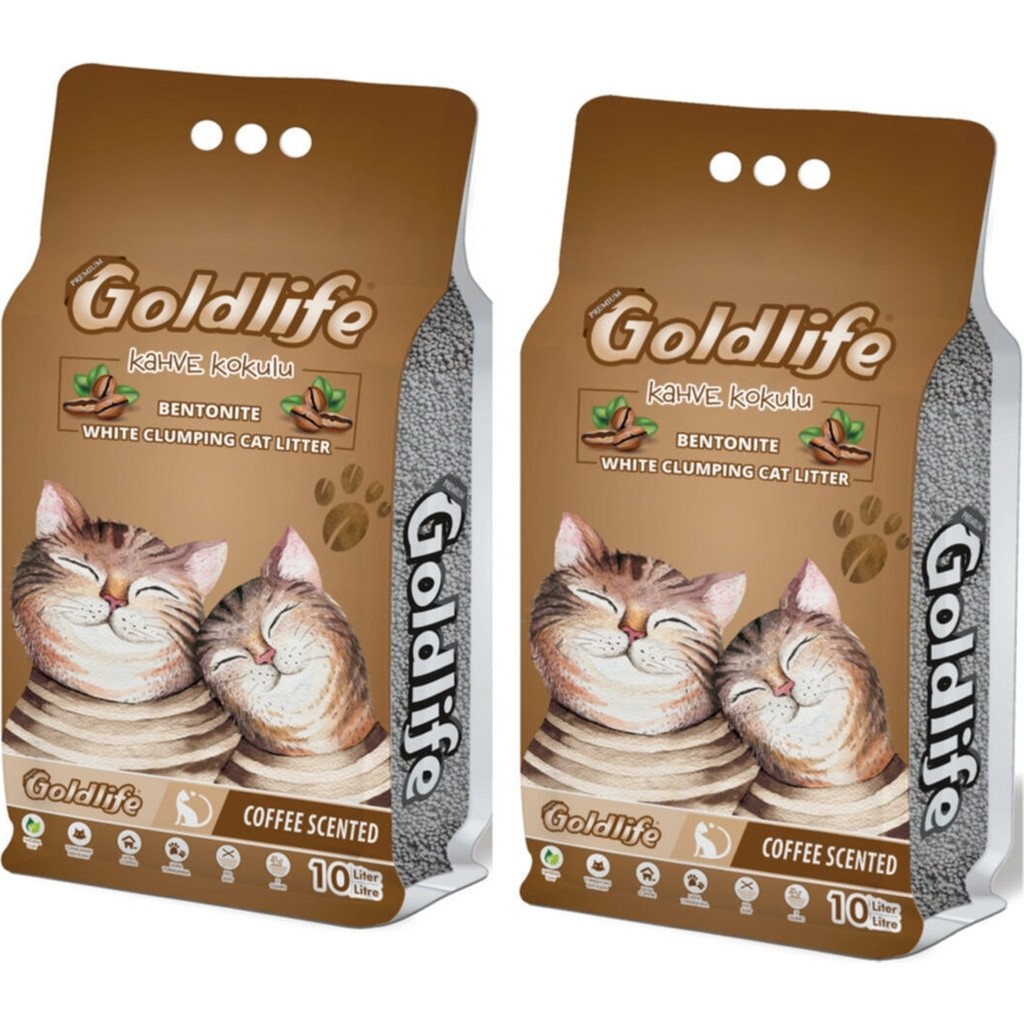 Goldlife Premium Kahve Kokulu Kedi Kumu 10 Lt x 2 Adet Evcil Hayvan Ürünleri Fiyatı