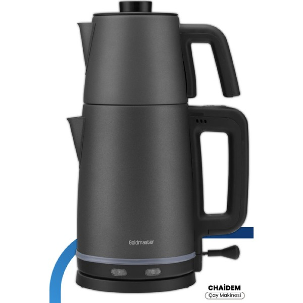 Goldmaster Chaidem Xl 2200 Watt Paslanmaz Çelik Damlatmaz Çelik Çay Makinesi Ve Su Isıtıcısı Antrasit Çay Makineleri Fiyatı