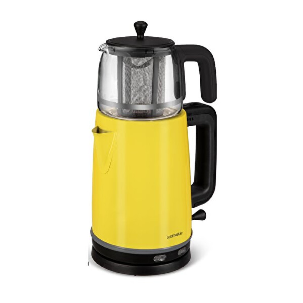 Goldmaster Gm-7375Sr Emirgan 2 L 2200 W Cam Demlikli Sarı Çay Makinesi Çay Makineleri Fiyatı