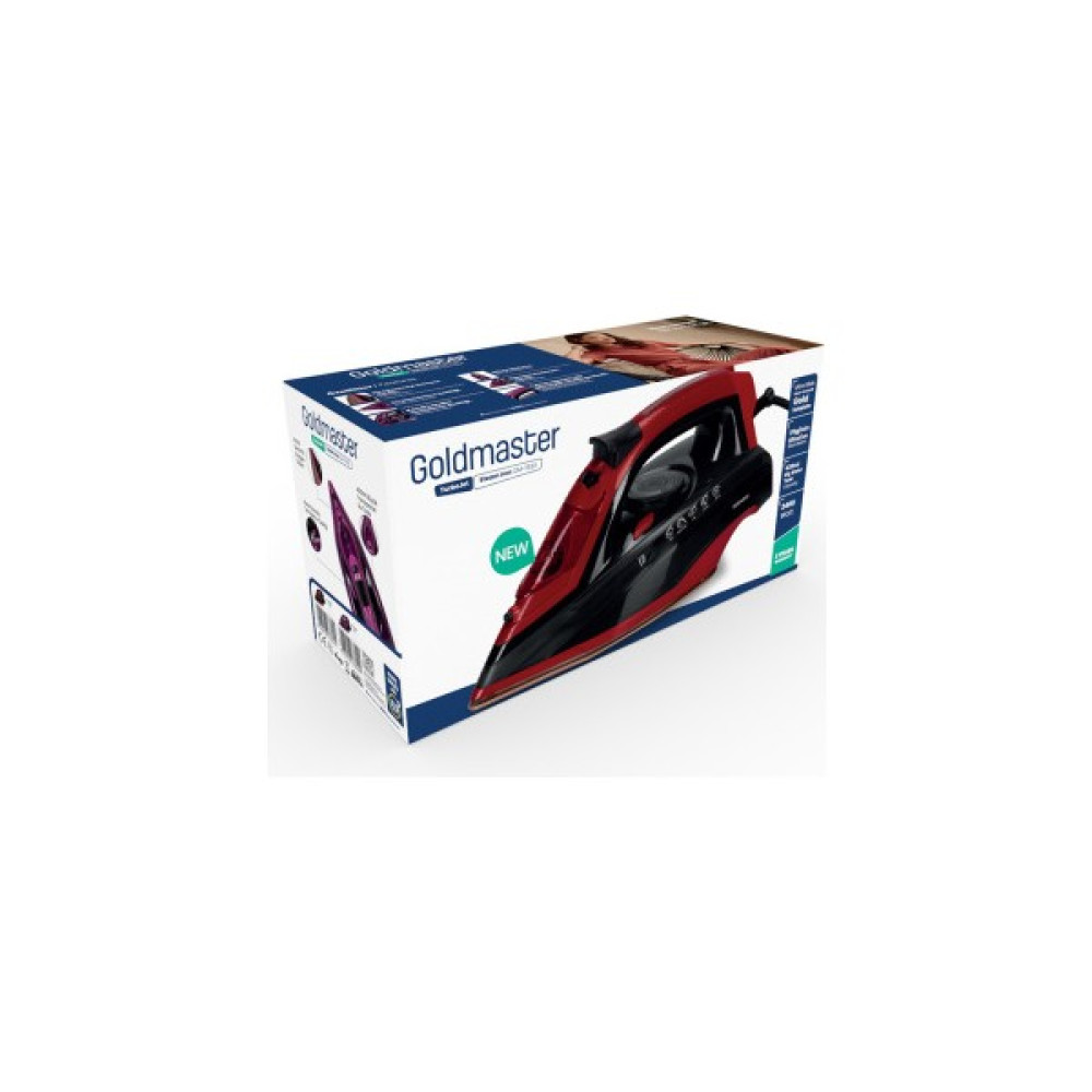 Goldmaster Turbojet Mor 2400 Watt LED Göstergeli Seramik Tabanlı 170 gr Şok Buharlı Ütü GM7633M - Kırmızı Ütüler Fiyatı