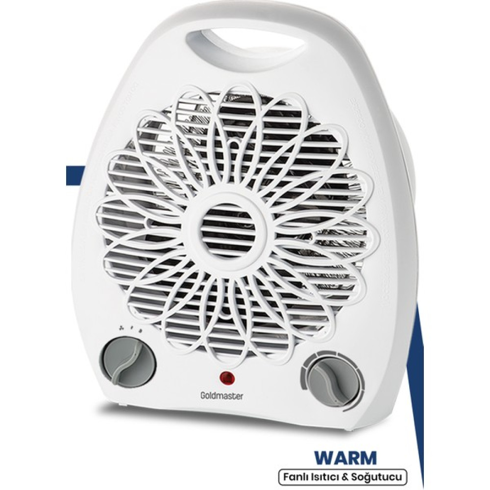 Goldmaster Warm 2000W Isıya Dayanıklı Sıcak Ilık Soğuk Devrilme Emniyetli Isıtıcı Fan IN-6124 Isıtıcılar Fiyatı