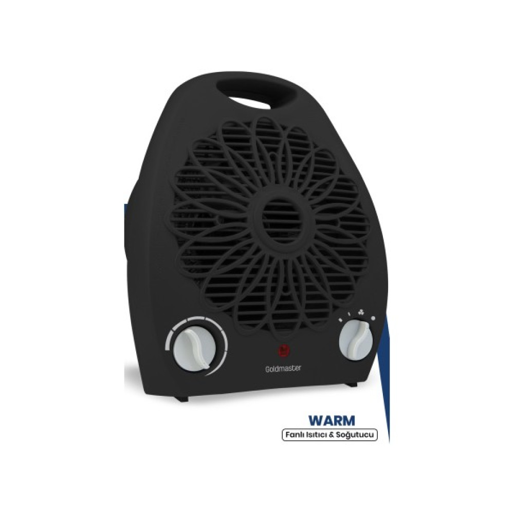 Goldmaster Warm Siyah 2000 Watt Isıya Dayanıklı Sıcak,ılık,soğuk Devrilme Emniyetli Isıtıcı Fan Isıtıcılar Fiyatı