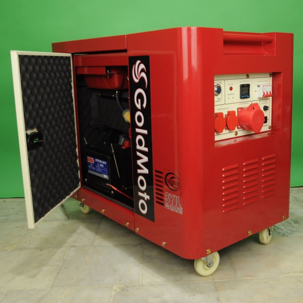 Goldmoto GM12KTDJ 10KVA Trifaze Marşlı Kabinli Dizel Jeneratör Nalburiye & Hırdavat Fiyatı