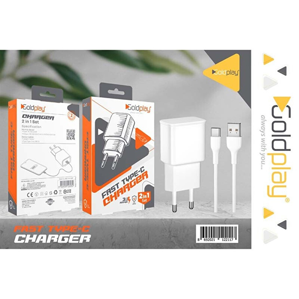 Goldplay Type C Kablo - Ev Fast 2in1 Set Lisanssız Telsiz & Aksesuarları Fiyatı