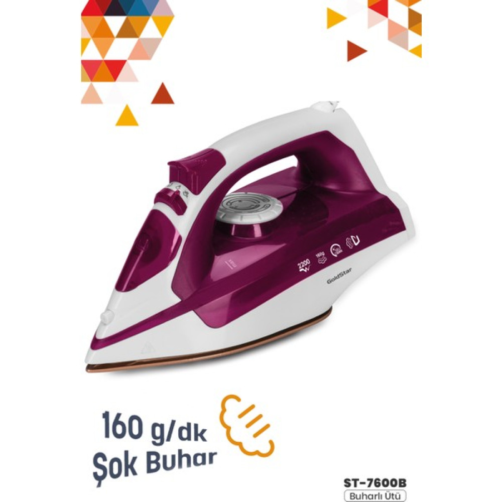 Goldstar ST-7600 Beyaz Seramik Taban Ütü Ütüler Fiyatı