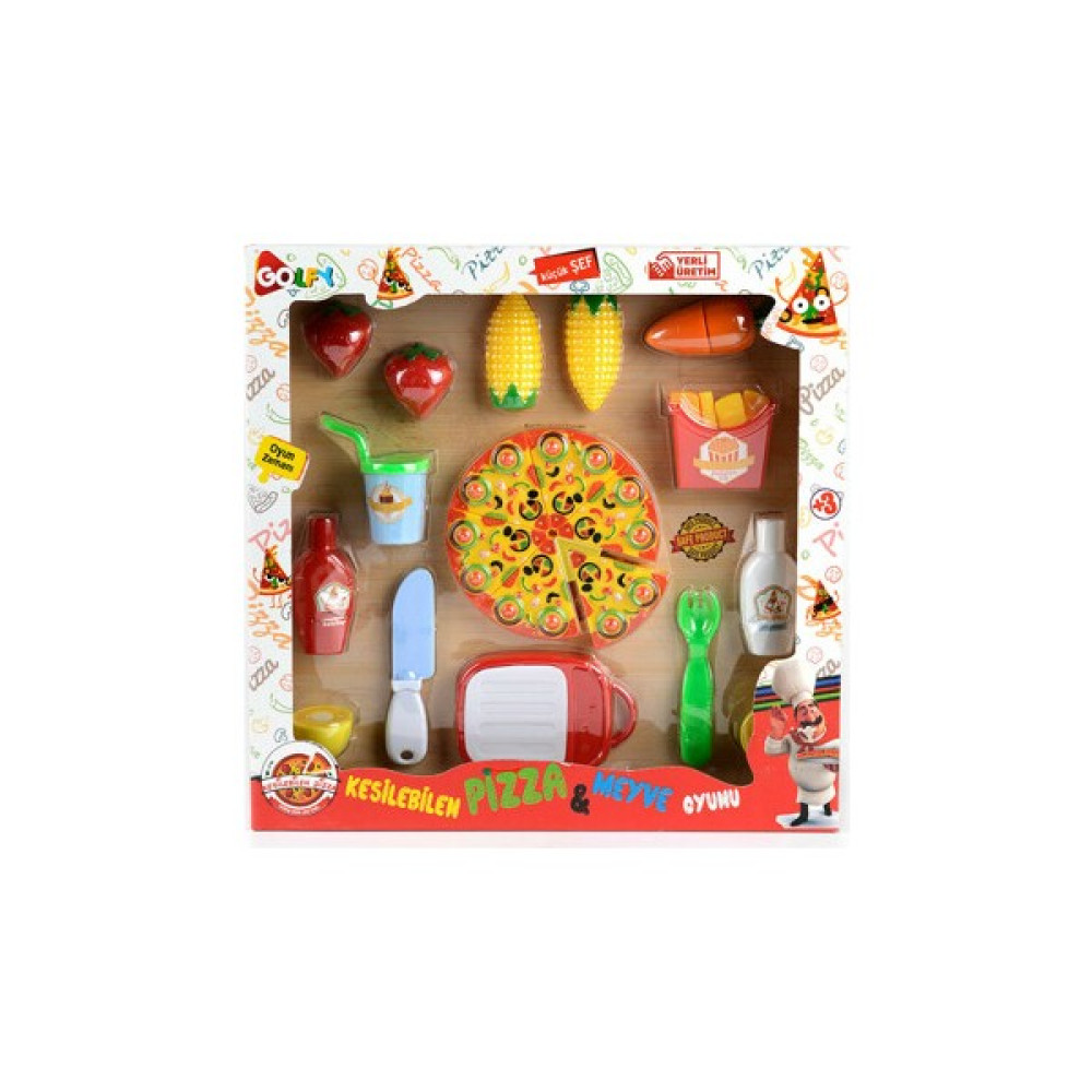 Golfy Büyük Kesilebilen Pizza Meyve Oyunu Oyun Seti Fiyatı