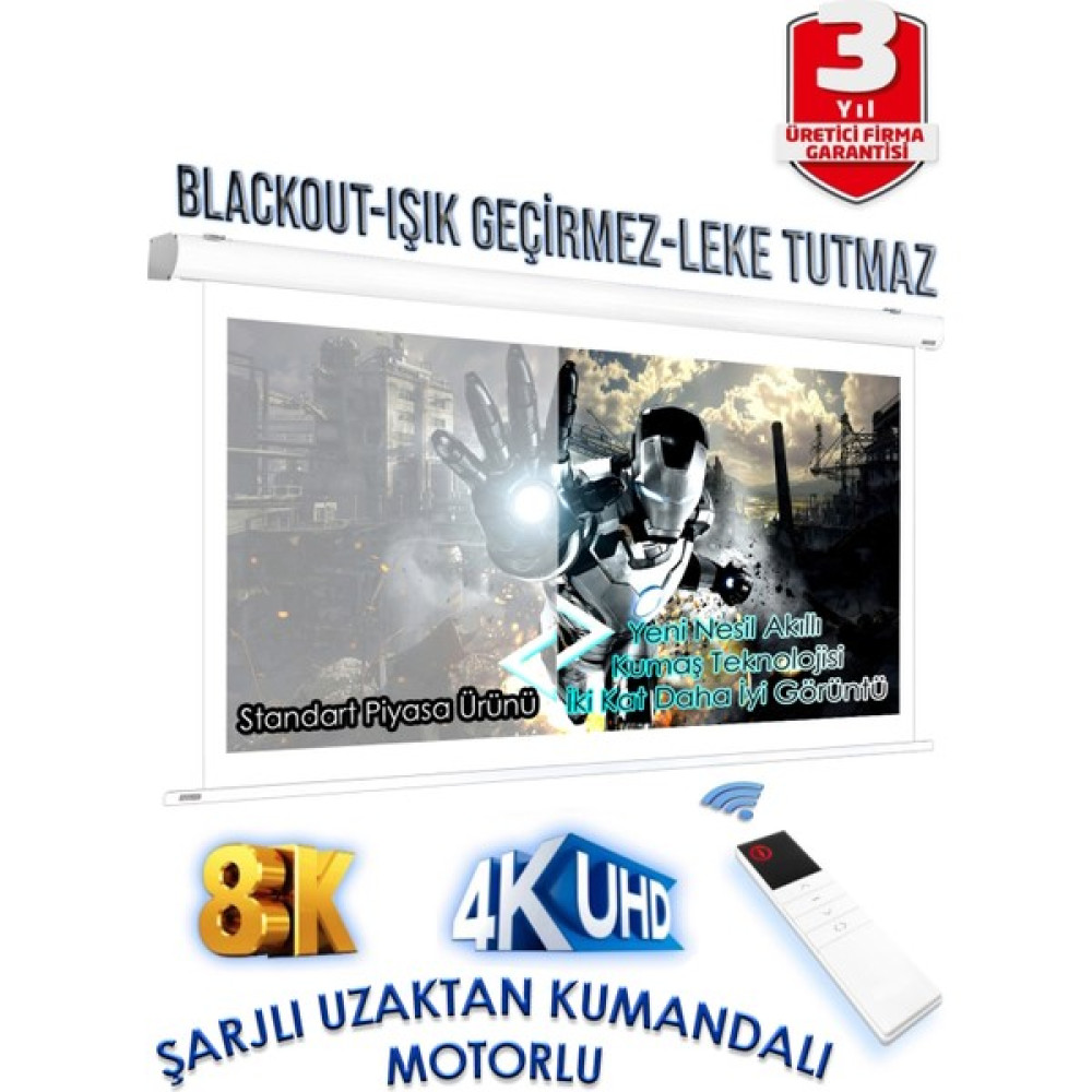 Gölge Stor EN:150CM BOY:160CM Şarjlı Projeksiyon Perdesi Lityum Pilli Uzun Ömürlü ve Uzaktan Kumandalı - EN:150CM BOY:160CM ŞARJLI Oto Boyaları Fiyatı