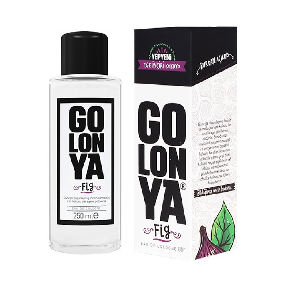 Golonya Ege İnciri Kokulu Kolonya - 250 ml Cam Şişe Kolonya & Gülsuyu Fiyatı