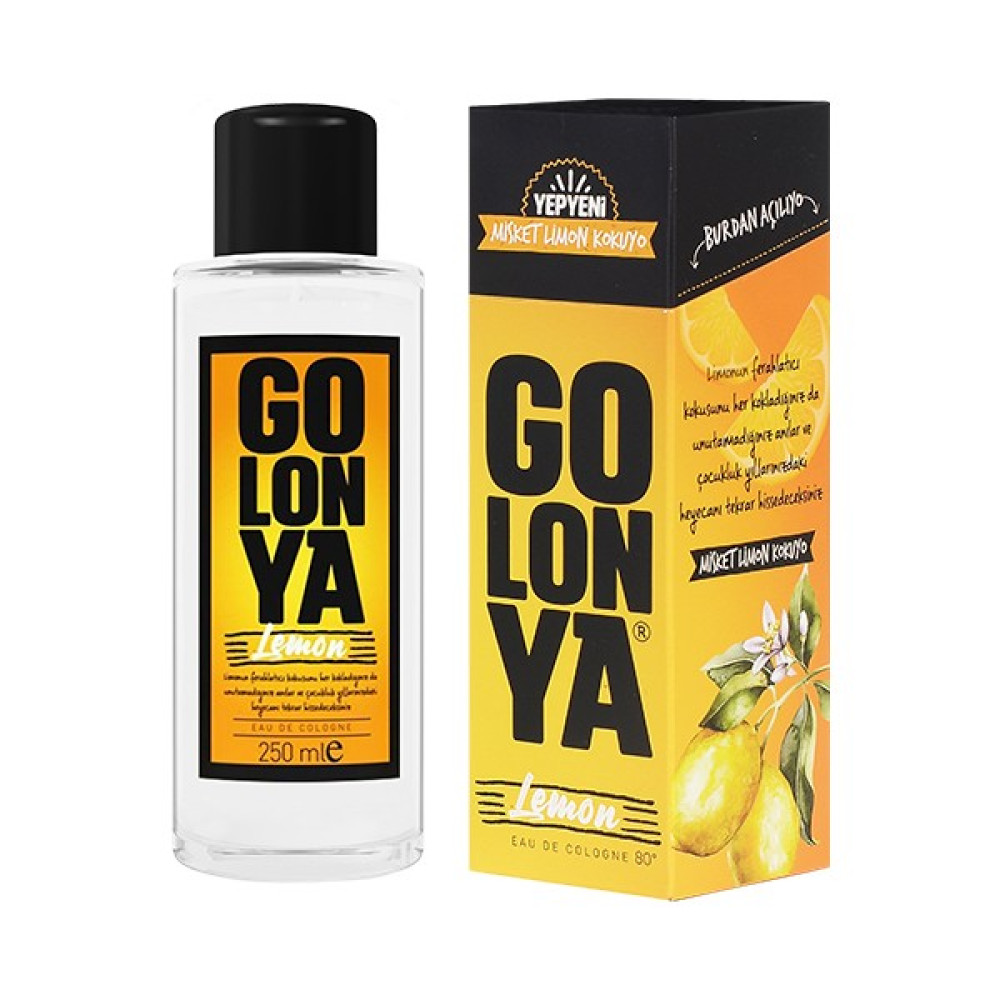 Golonya Misket Limon Kokulu Kolonya - 250 ml Cam Şişe Kolonya & Gülsuyu Fiyatı