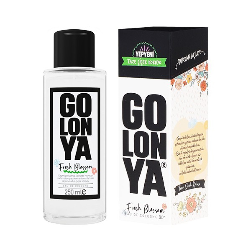 Golonya Taze Çiçek Kokulu Kolonya - 250 ml Cam Şişe Kolonya & Gülsuyu Fiyatı