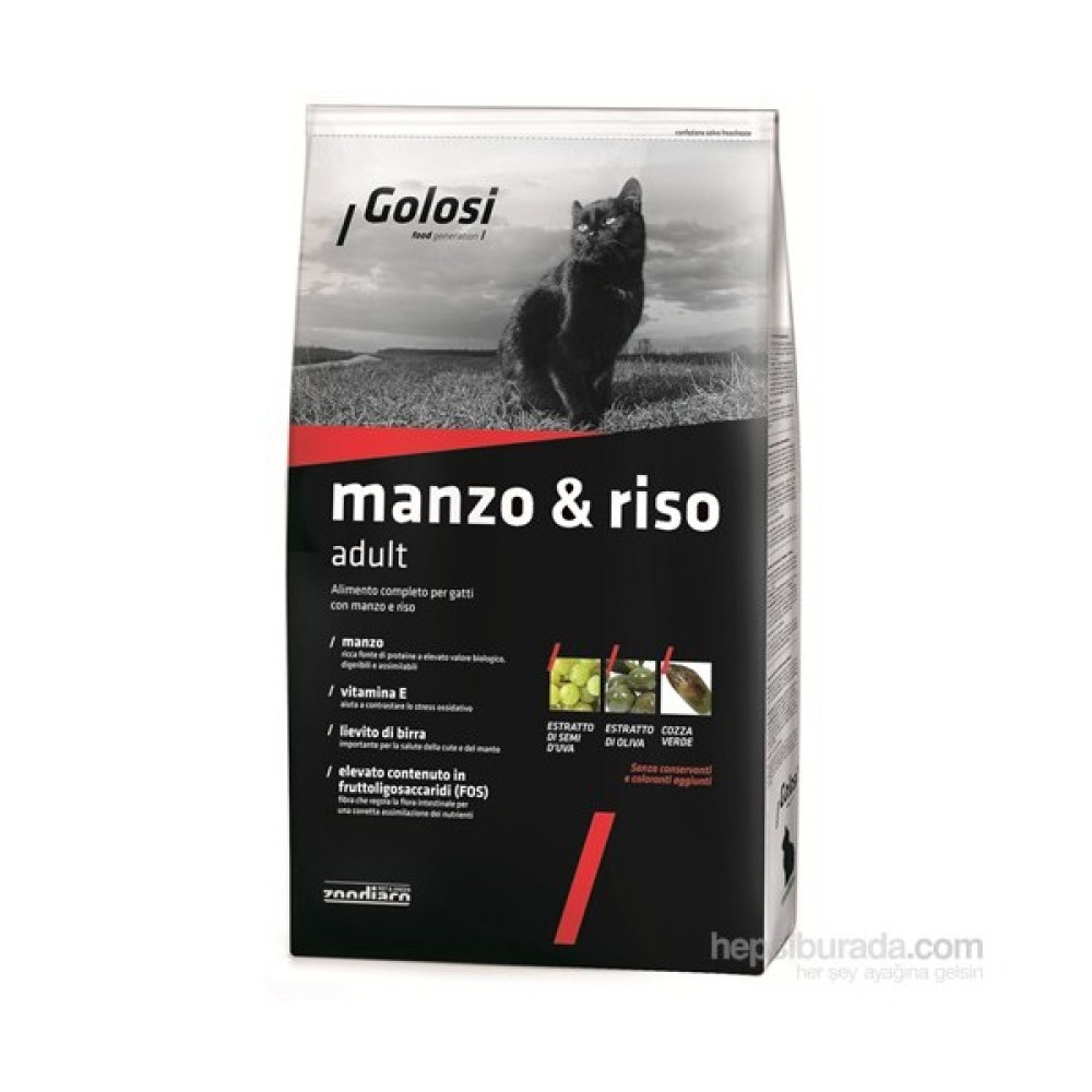 Golosi Cat Manzo & Rıso Sığır Etli, Tavuk Etli Ve Pirinçli Yetişkin Kedi Maması 7,5 Kg Evcil Hayvan Ürünleri Fiyatı