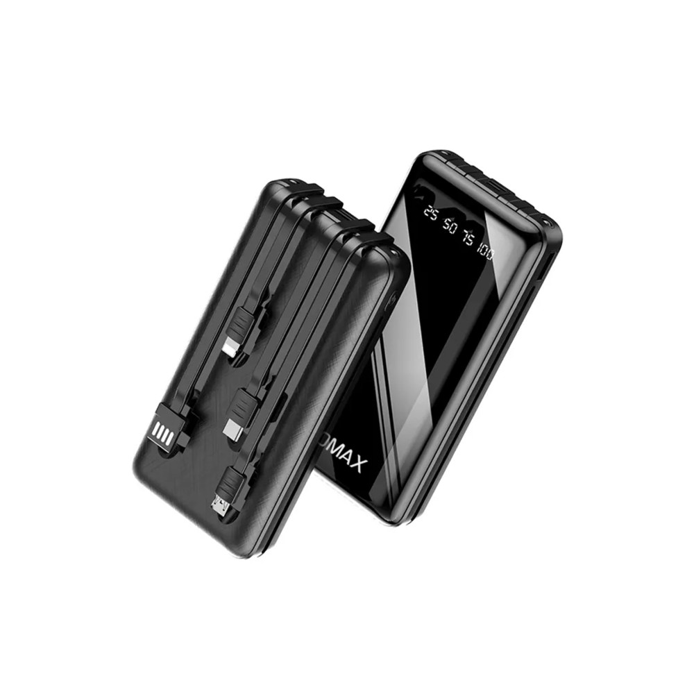 Gomax 10000 Mah Çoklu Kablolu Gerçek Kapasite Siyah Renk Powerbank Taşınabilir Şarj Aleti Taşınabilir Şarj Cihazı - Powerbank Fiyatı