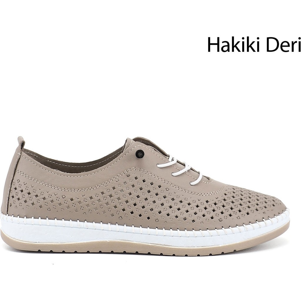 Gönderi(r) Kadın Vizon Bağcıklı Hakiki Deri Comfort Ayakkabı Kadın Günlük Ayakkabıları Fiyatı