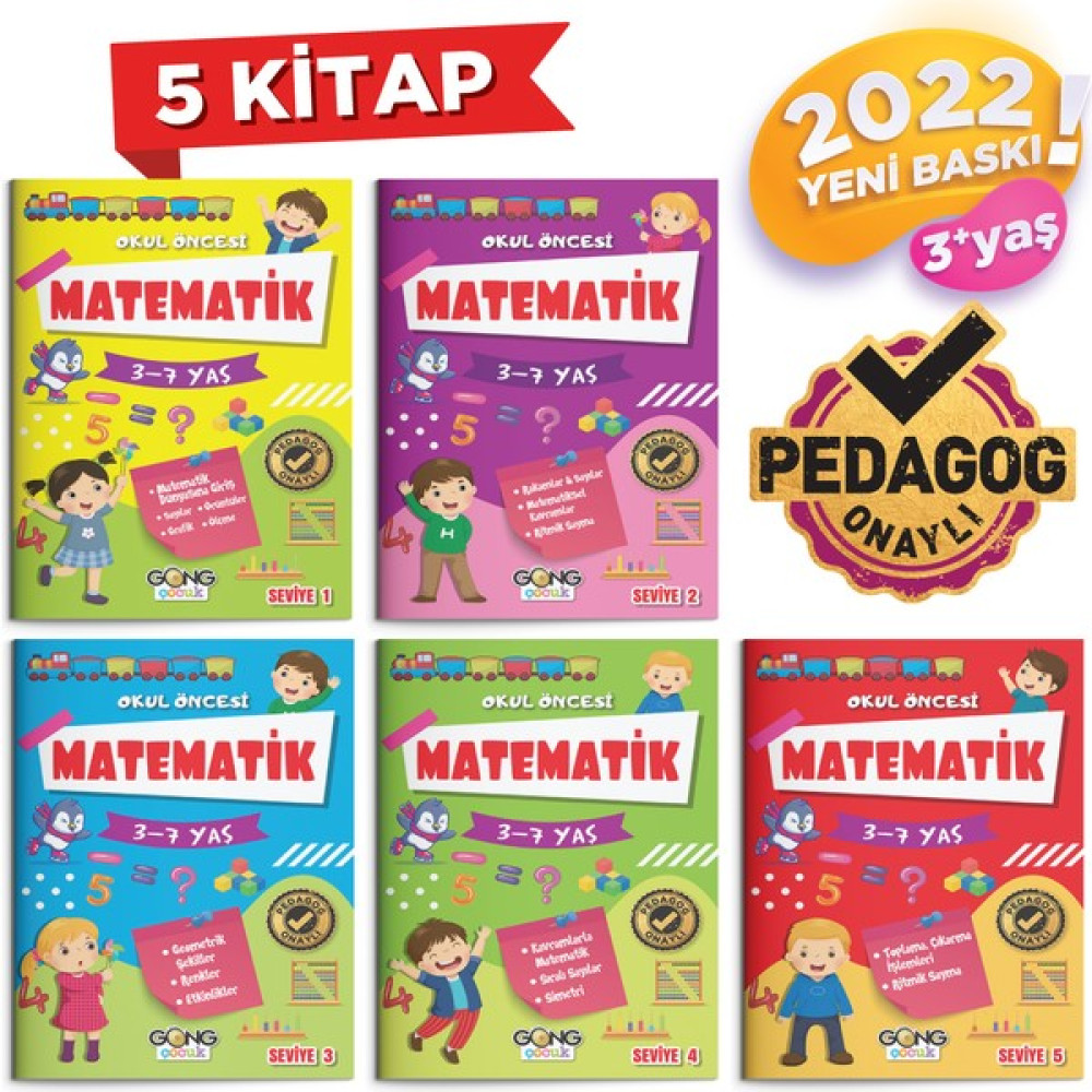 Gong Yayınları Gong Çocuk Matematik Seti 5 Kitap Okul Öncesi Eğitici & Öğretici Kitaplar Fiyatı