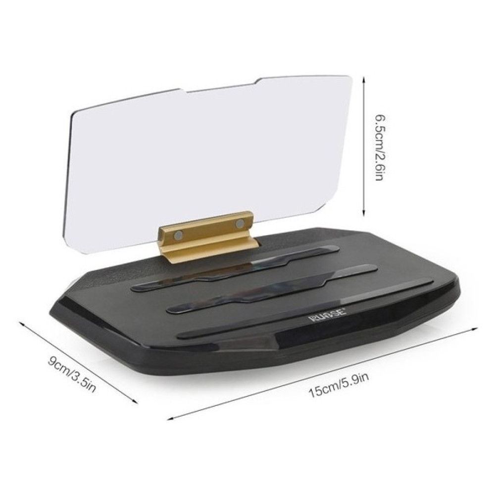 GongtuShop No.2 Tarzı Hud Araç Telefonu Tutucu Projeksiyon Standı Head-Up Display Araba Araba Gps Navigasyon Görüntü Reflektör Braketi Km H Mph Hız... Motorsiklet için Diğer Aksesuarlar Fiyatı