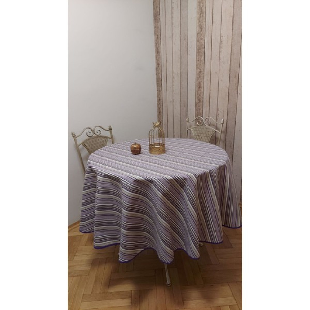 Gonk Duck (Leke Itici ,leke Tutmaz) Kumaş,yuvarlak, Yemek Masası Örtüsü - Eflatun - 180 x 180 cm Masa Örtüsü Fiyatı