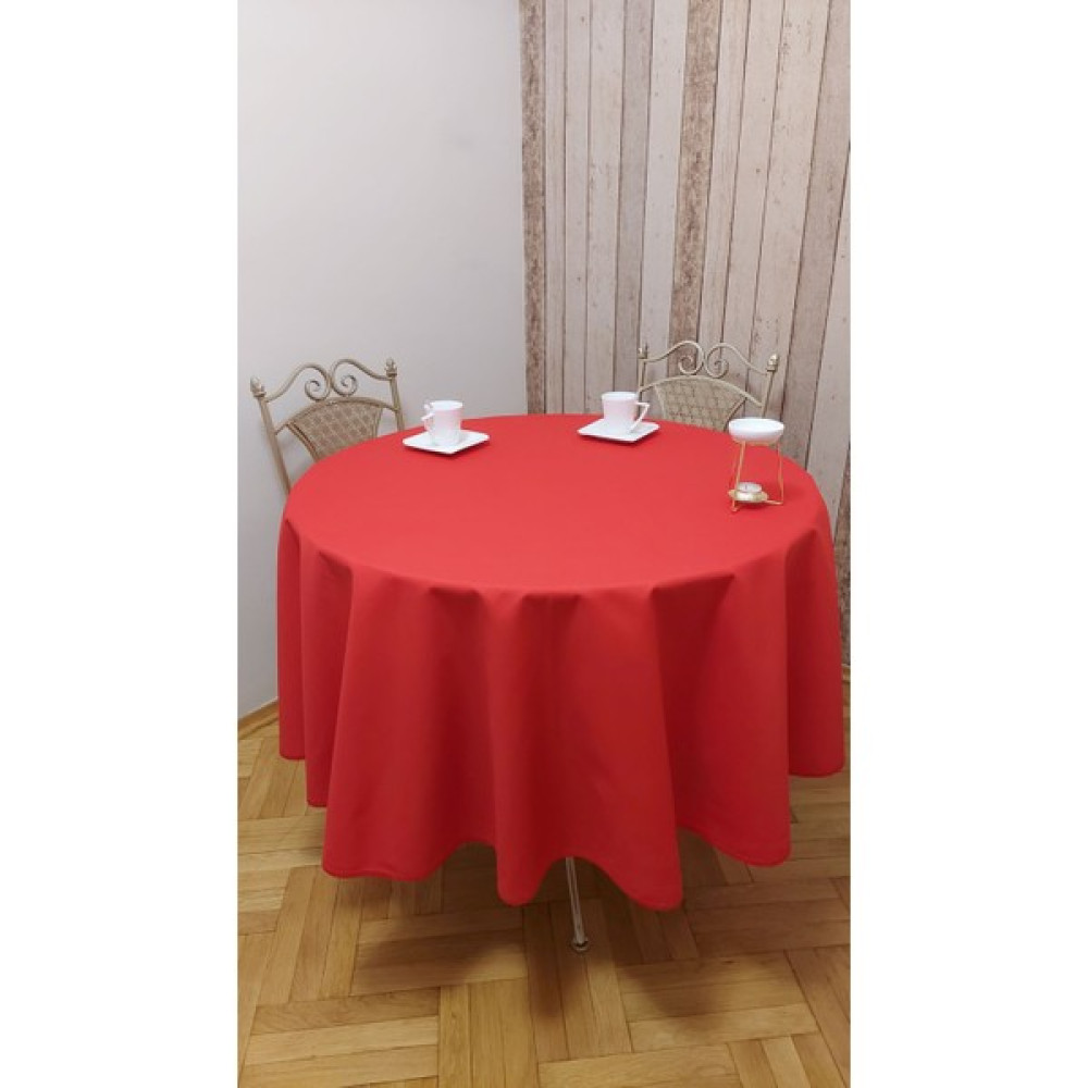 Gonk Duck (Leke Itici ,leke Tutmaz) Kumaş,yuvarlak, Yemek Masası Örtüsü - Kırmızı - 180 x 180 cm Masa Örtüsü Fiyatı