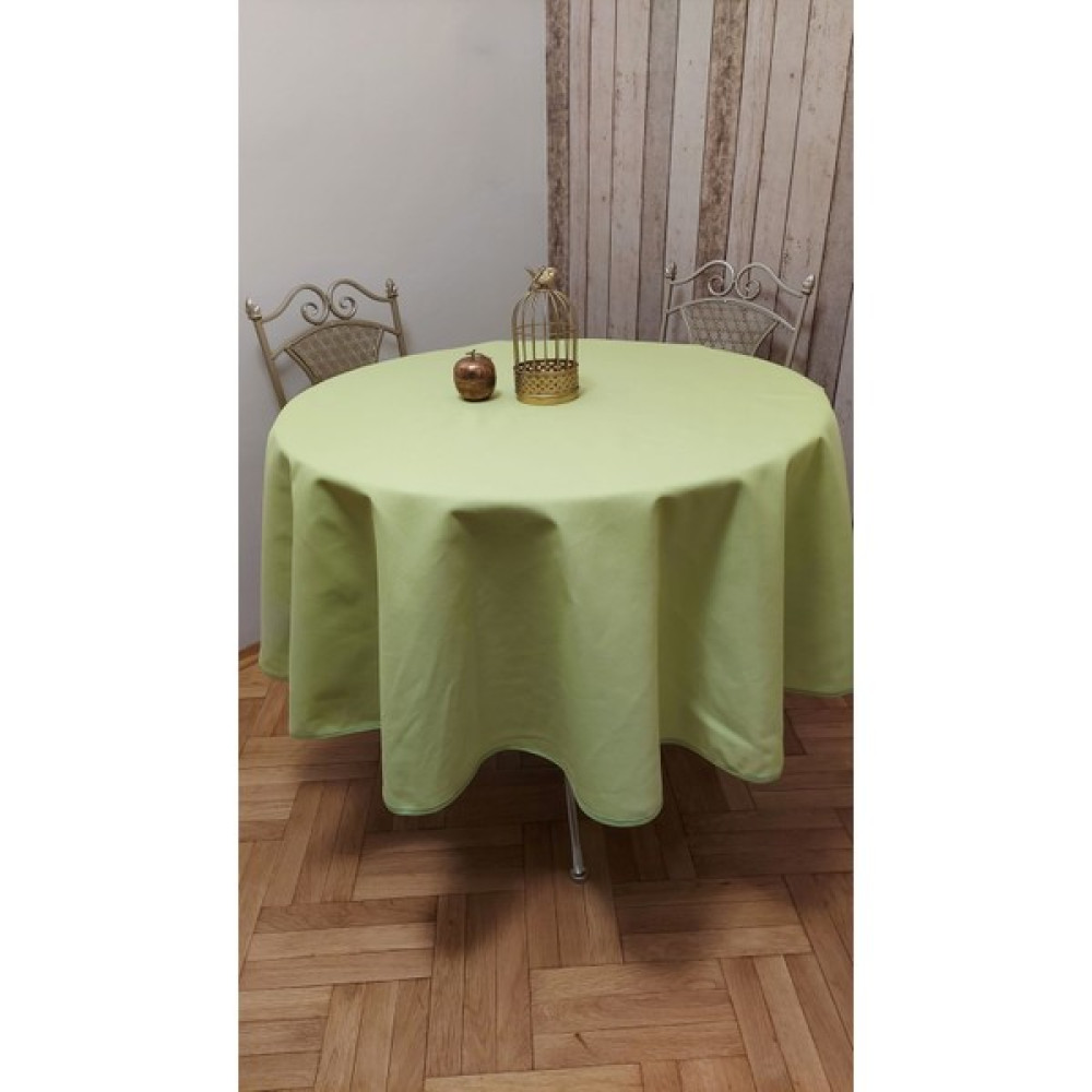 Gonk Yuvarlak,duck (Sıvı Itici ,leke Tutmaz) Kumaş,masa Örtüsü - 180 x 180 cm - Fıstık Yeşili Masa Örtüsü Fiyatı