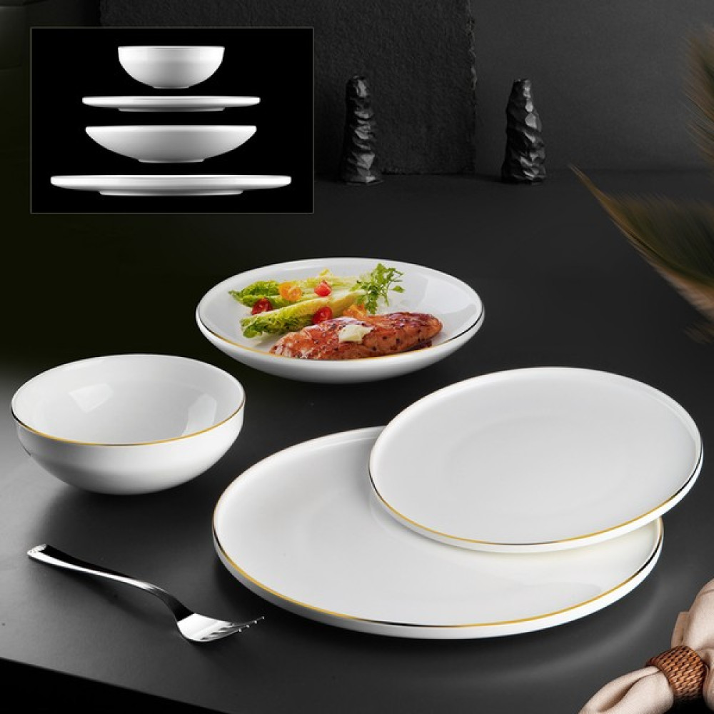 Gönül Collection Bone China 24 Parça Gold Yemek Takımı Yemek Takımı Fiyatı