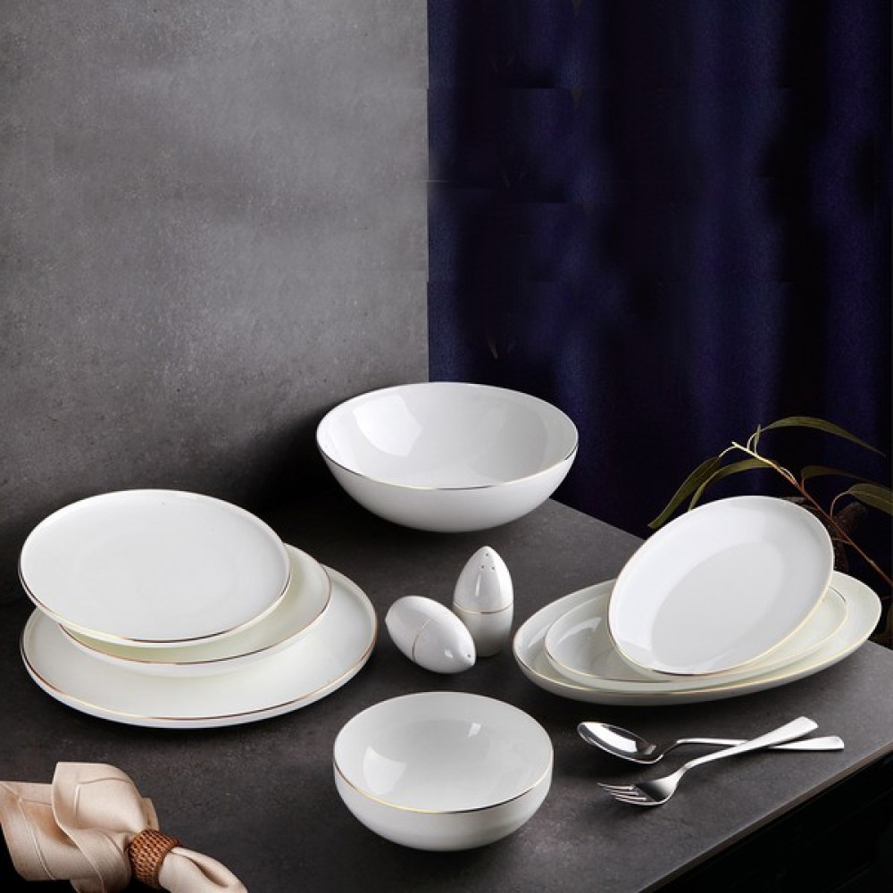 Gönül Collection Bone China 54 Parça Gold Yemek Takımı Yemek Takımı Fiyatı