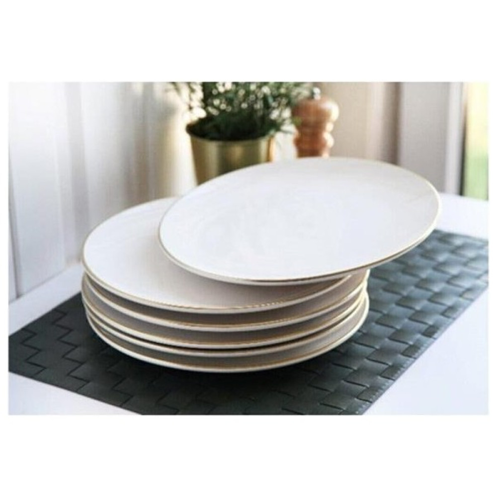 Gönül Porselen 6'lı Servis Tabağı 26 cm Beyaz Gold G2806 Mutfak Gereçleri Fiyatı