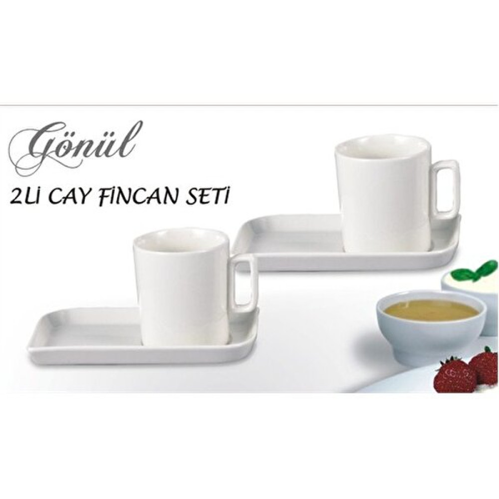 Gönül Porselen Porselen Lokumlu 2 Li Çay Fincan Seti Fincan / Bardak / Kahve Takımı Fiyatı