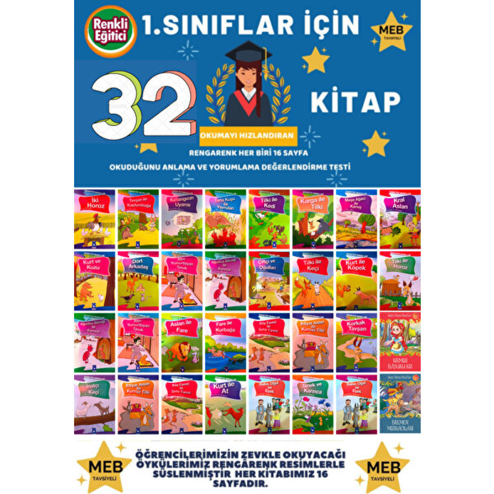 Gönül Yayıncılık 1. Sınıflar Için Tam 40 Hikaye Seti Evony Tongu Tude (Ciltli) Kaynak Kitapları Fiyatı