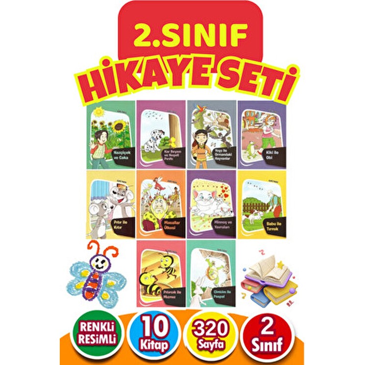 Gönül Yayıncılık 2.sınıflar İçin Anonim Yazar 10 Kitaplık Süper Hikaye Seti 6 - 8 Yaş Kitaplık Fiyatı