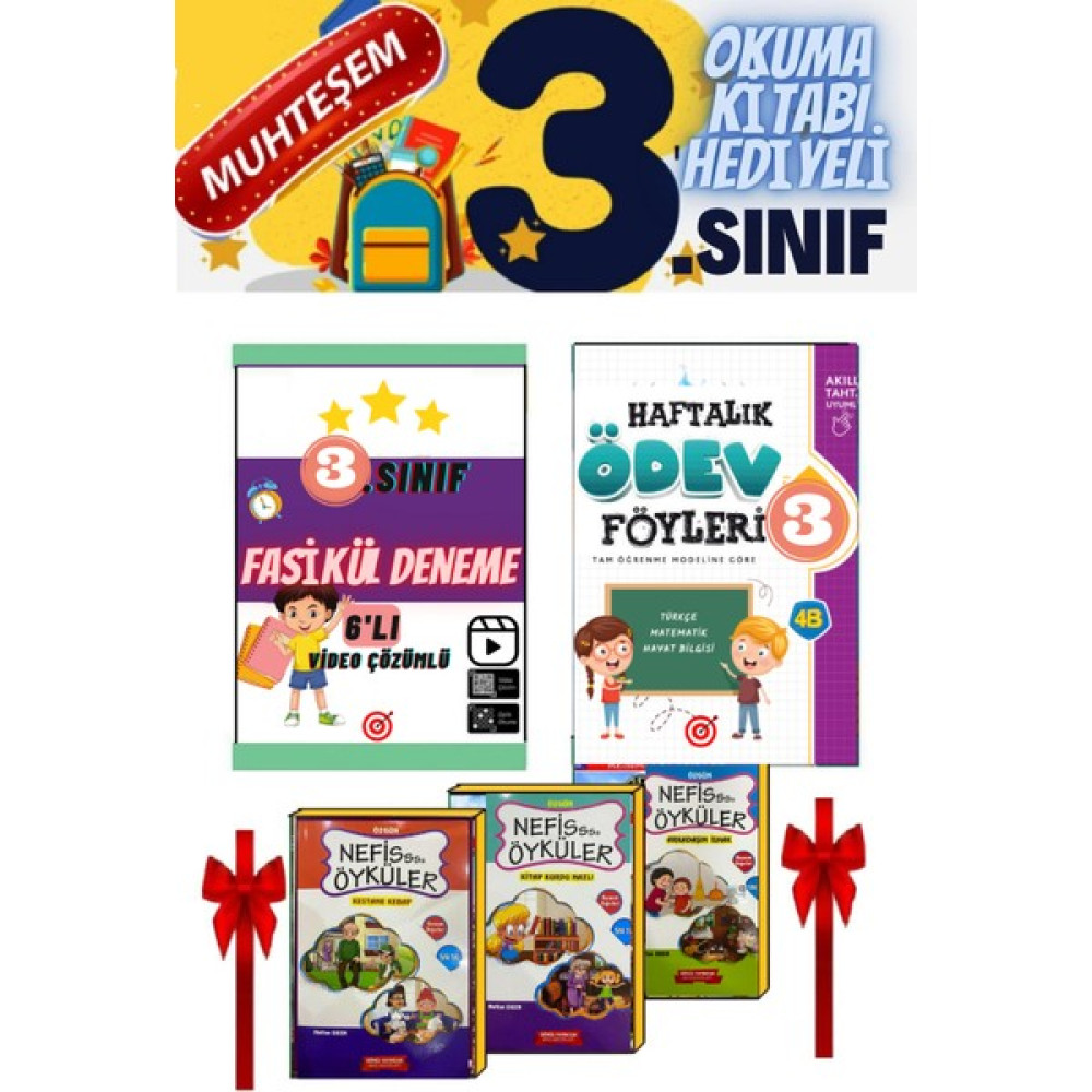 Gönül Yayıncılık 3. Sınıf Ödev Test + 6'lı Deneme Sınavı (Ciltli) Kaynak Kitapları Fiyatı