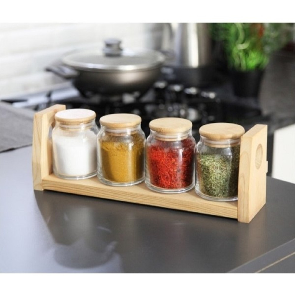 Gönül Züccaciye Gönül 2798 Bambu Kapaklı Baharat Seti 4 Lü Baharat Setleri & Baharatlıklar Fiyatı