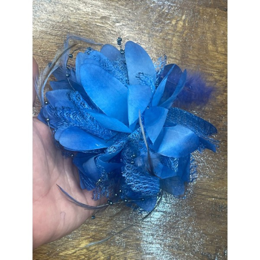 Gönülden Tasarım 14X14 cm Mavi Tüylü Broş Gelin Broş Saç Toka Broş Türban Broş Yaka Iğnesi Toka, Taç & Saç Bandı Fiyatı
