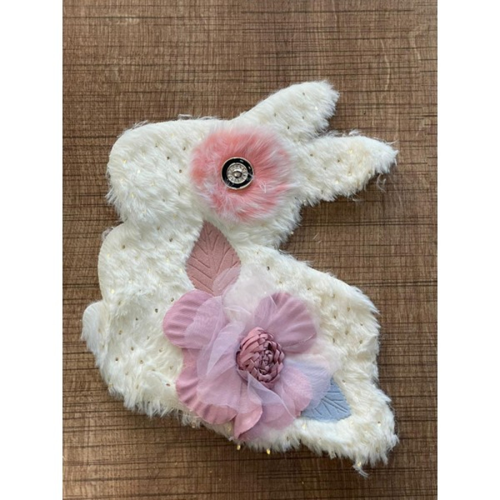 Gönülden Tasarım 20X17 cm Peluş Çiçekli Taşlı Tavşan Aplike Arma Yama Dikiş Aksesuarı - 1 Oyun & Hobi Fiyatı